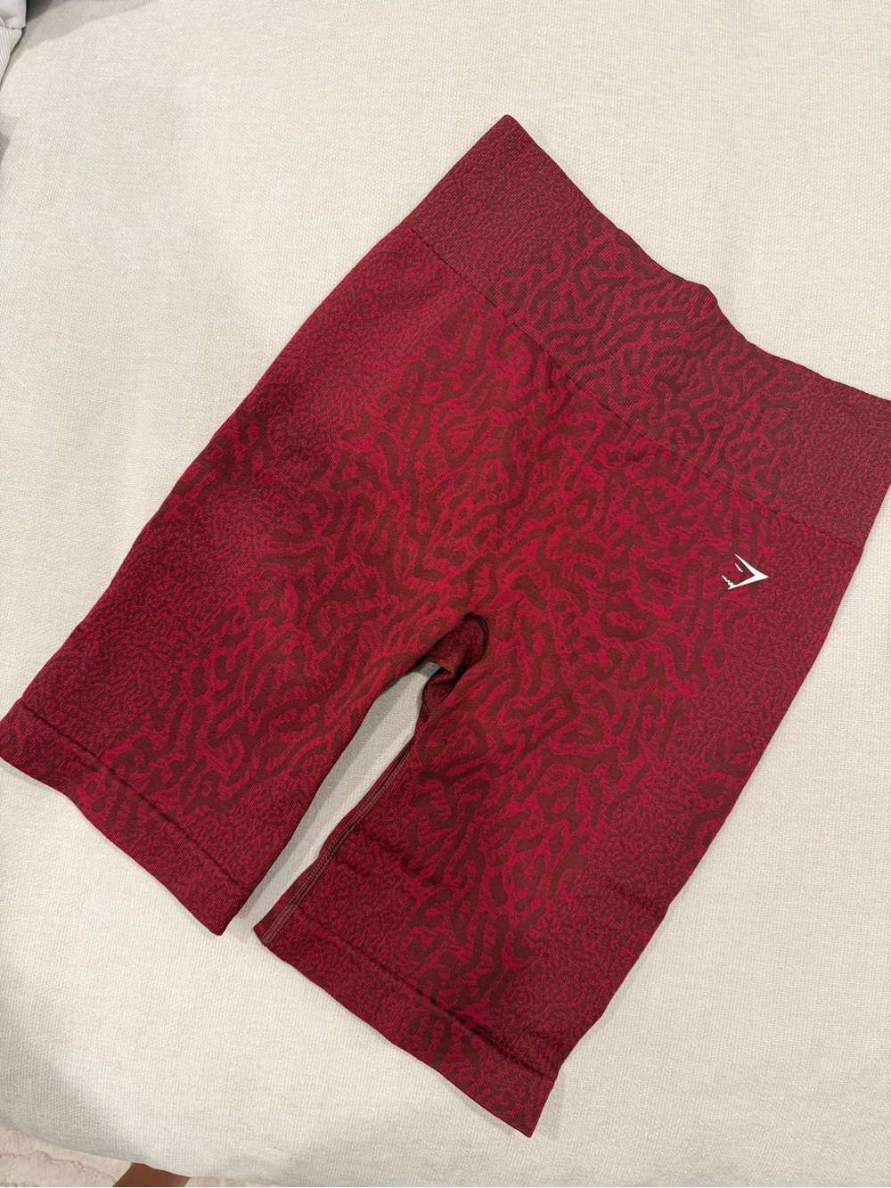 Gymshark Red Patterned Bike Shorts